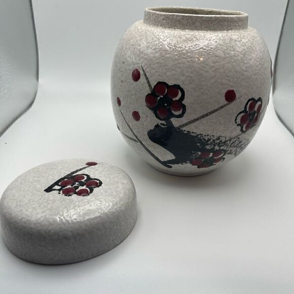 White Red Black Ginger Jar Vintage - Picture 5 of 5
